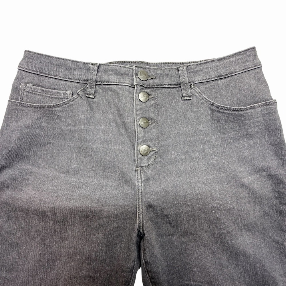 Lee Women Gray Sculpting‎ Slim Fit Skinny Leg Jeans Size 14M - Picture 3 of 14